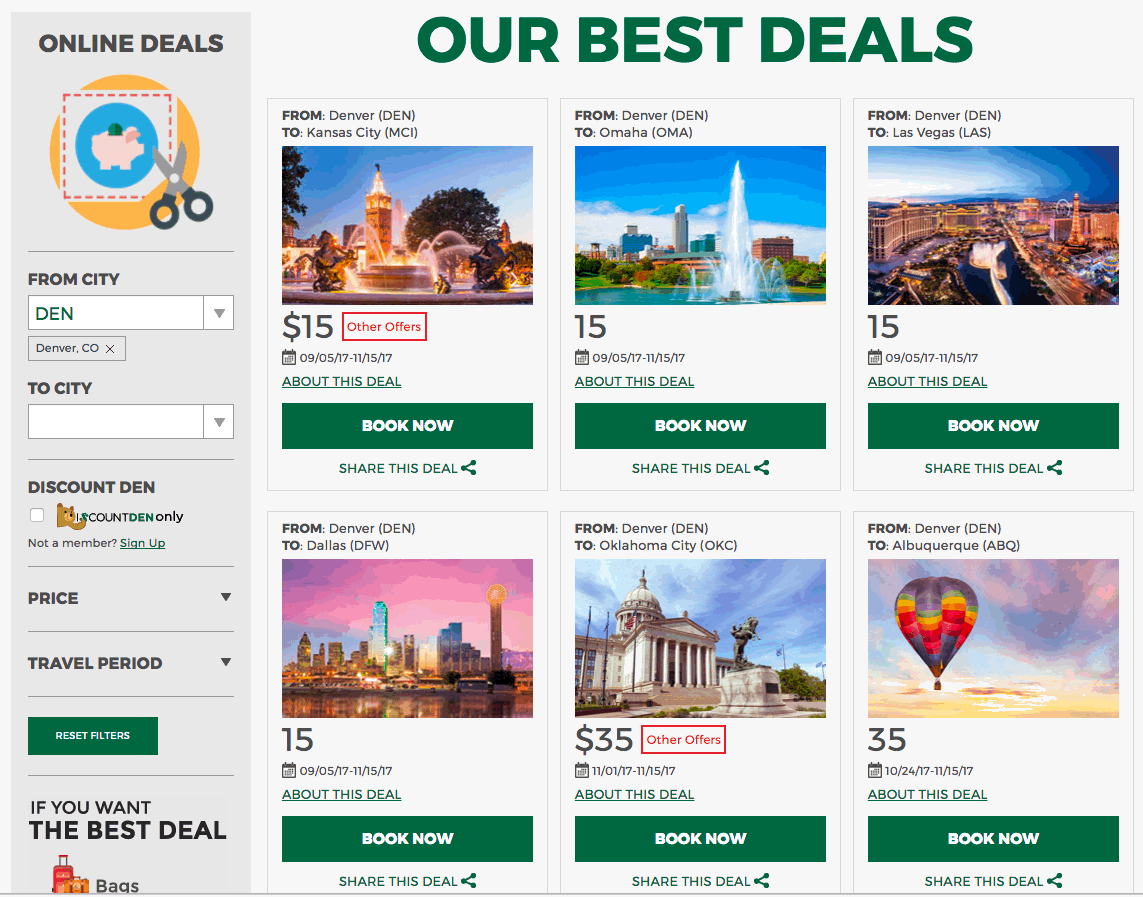 Frontier Sale: Flights from $30 round-trip