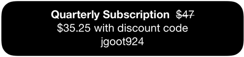 JGOOT Yearly Subscription